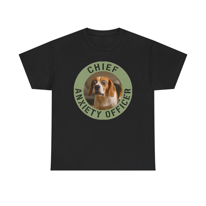 Chief Anxiety Officer T-Shirt — Cute Beagle Dog Graphic Tee