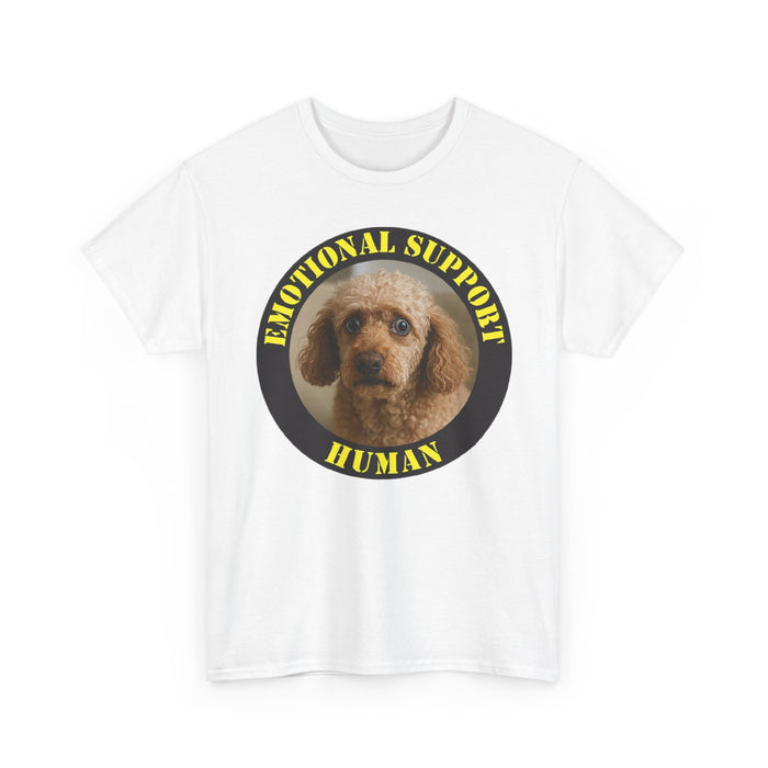 Emotional Support Human T‑Shirt — Cute Poodle Pet Lover Tee