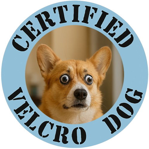 Certified Velcro Dog T‑Shirt — Cute Corgi Face Graphic Tee