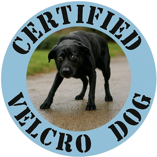 T-Shirt — "Certified Velcro Dog" Graphic Tee (Funny Dog Lover Shirt)