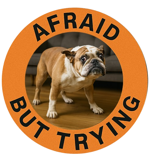 Bulldog "Afraid But Trying" Graphic Tee