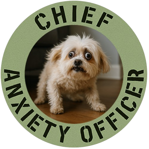 Chief Anxiety Officer Tee — Cute Dog Graphic T-Shirt for Dog Lovers & Anxious Humor