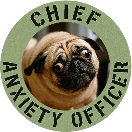 Chief Anxiety Officer T-Shirt — Funny Pug Dog Graphic Tee