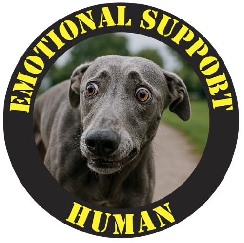 Emotional Support Human T‑Shirt — Rescue Dog Photo Tee for Pet Lovers
