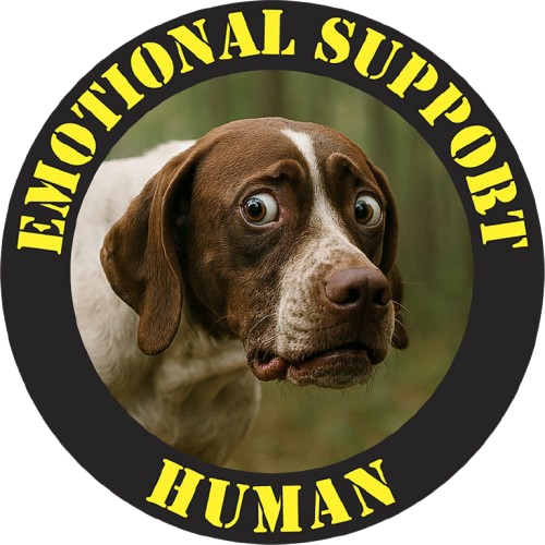 Emotional Support Human T-Shirt — Cute Dog Badge Graphic Tee