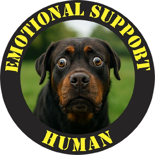Emotional Support Human T-Shirt — Cute Rottweiler Pet Lover Tee