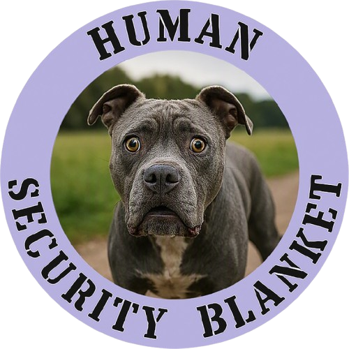 Pit Bull Dog "Human Security Blanket" Tee — Funny Rescue Pet Gift