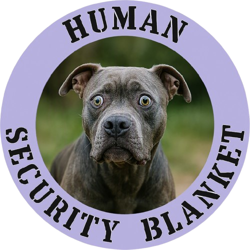 Pit Bull Human Security Blanket T-Shirt – Funny Dog Face Tee for Dog Lovers