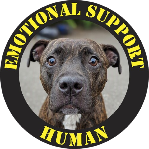 Pit bull Emotional Support Human T-Shirt — Dog Photo Graphic Tee for Pet Lovers