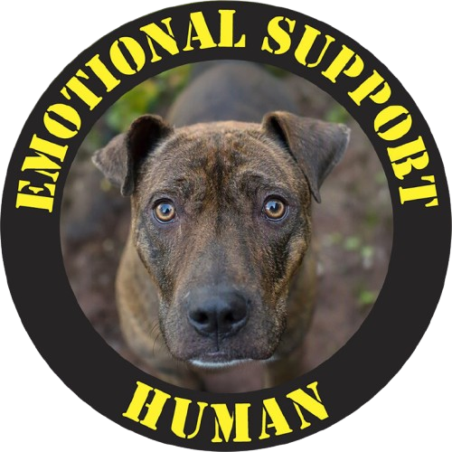 Pit bull Emotional Support Human T-Shirt — Dog Face Graphic Tee