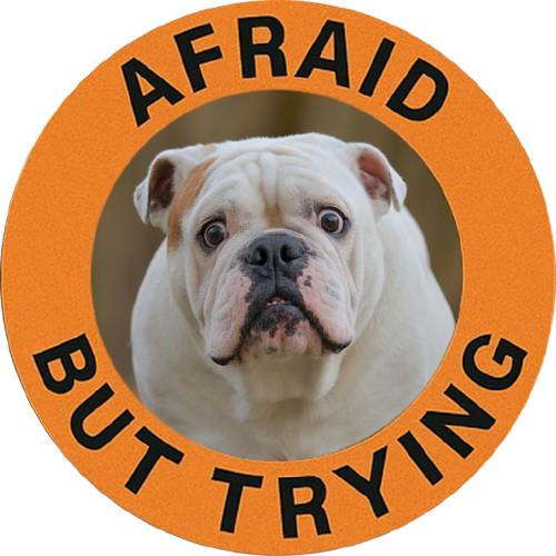 Bulldog "Afraid But Trying" Tee