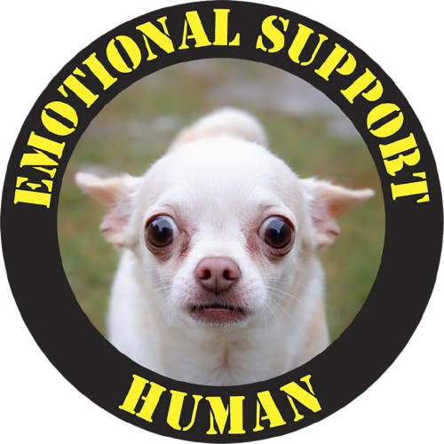 Emotional Support Human T‑Shirt — Cute Chihuahua Support Animal Tee