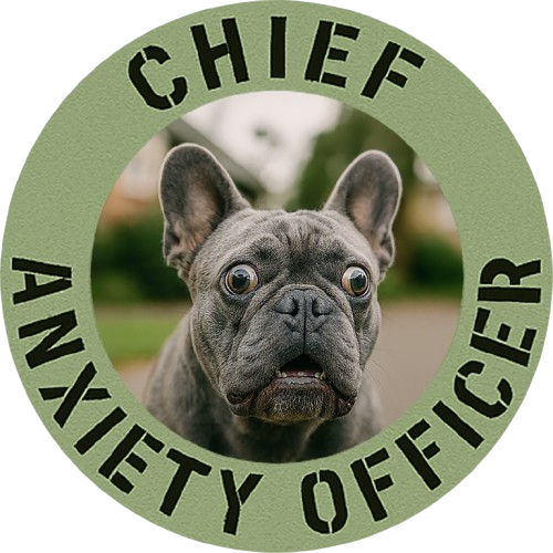 Chief Anxiety Officer Dog T-Shirt — Funny French Bulldog Tee for Dog Lovers