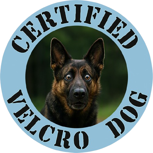 German Shepherd Certified Velcro Dog T‑Shirt — Cute Dog Photo Tee