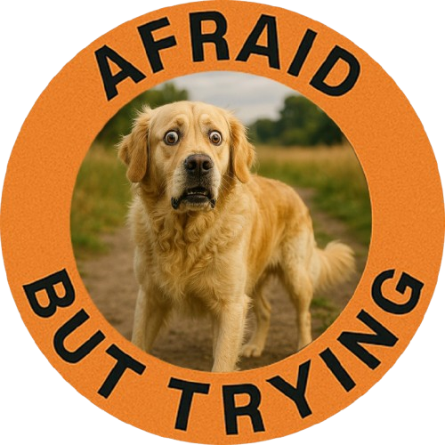 Golden Retriever Afraid But Trying Dog Graphic Tee