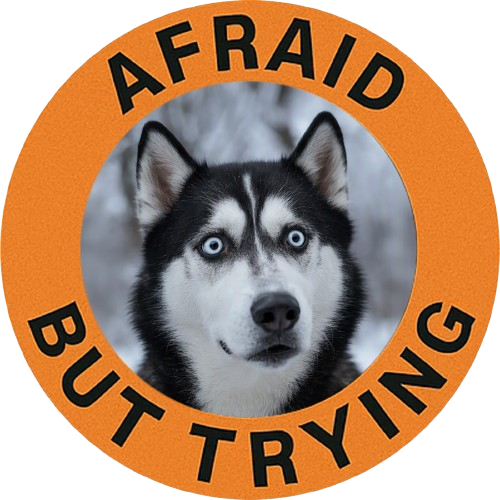 Husky Afraid But Trying Husky Tee