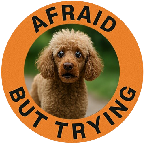 Afraid But Trying Poodle Tee