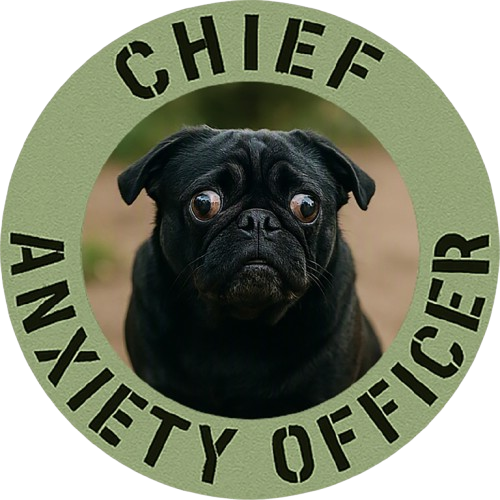 Chief Anxiety Officer Dog Tee — Funny Pug Graphic T-Shirt