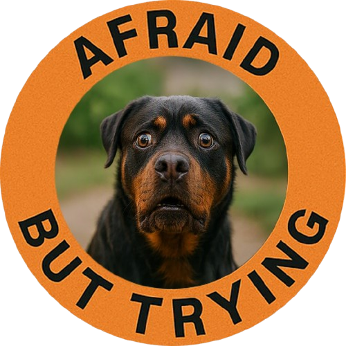 Afraid But Trying Rottweiler Rescue Tee