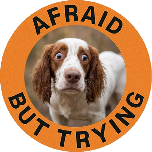 Spaniel Afraid But Trying Dog T‑Shirt