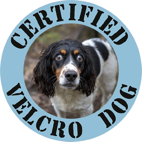 Spaniel Certified Velcro Dog T‑Shirt – Funny Dog Lover Tee