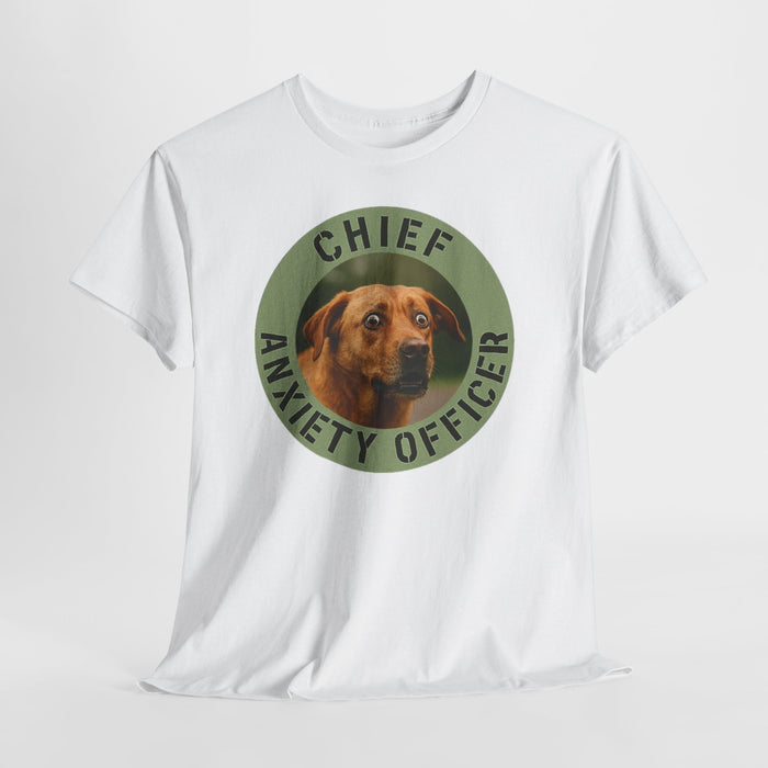 Chief Anxiety Officer T-Shirt – Funny Dog Anxiety Officer Graphic Tee