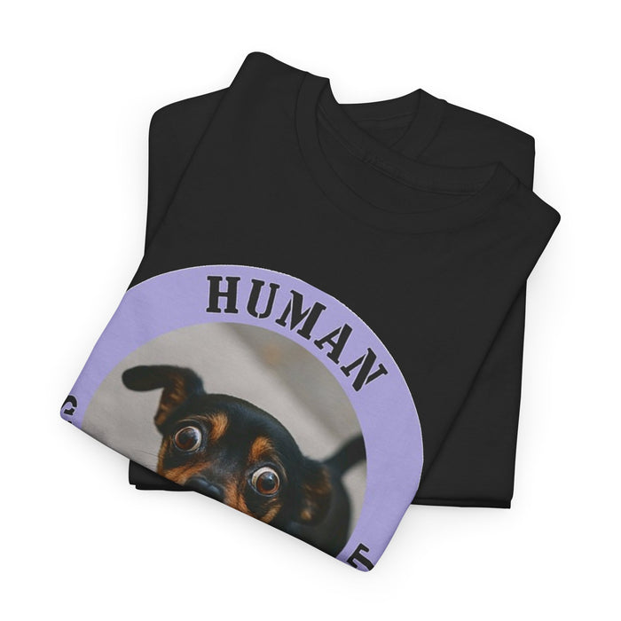 T-Shirt — "Human Security Blanket" Dog Face Graphic Tee