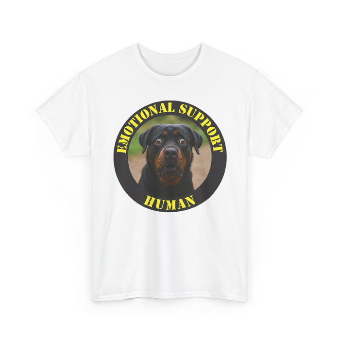 Emotional Support Human T-Shirt — Rottweiler Pet Therapy Tee