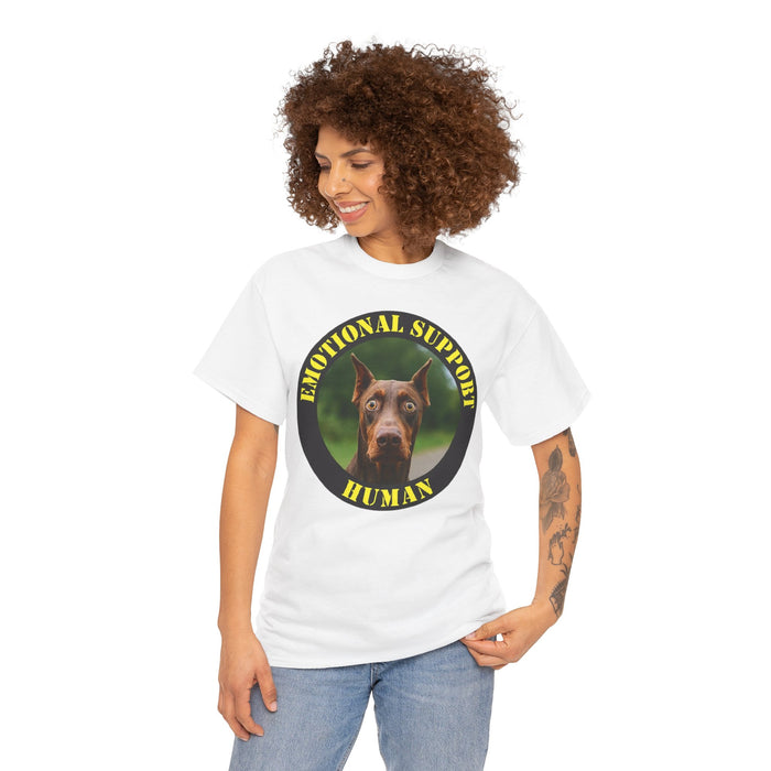 Emotional Support Human Tee — Doberman Pet Therapy T-Shirt
