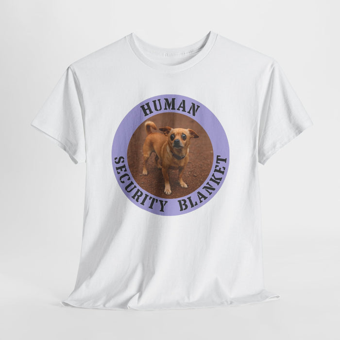 T-Shirt — "Human Security Blanket" Cute Dog Circle Graphic Tee