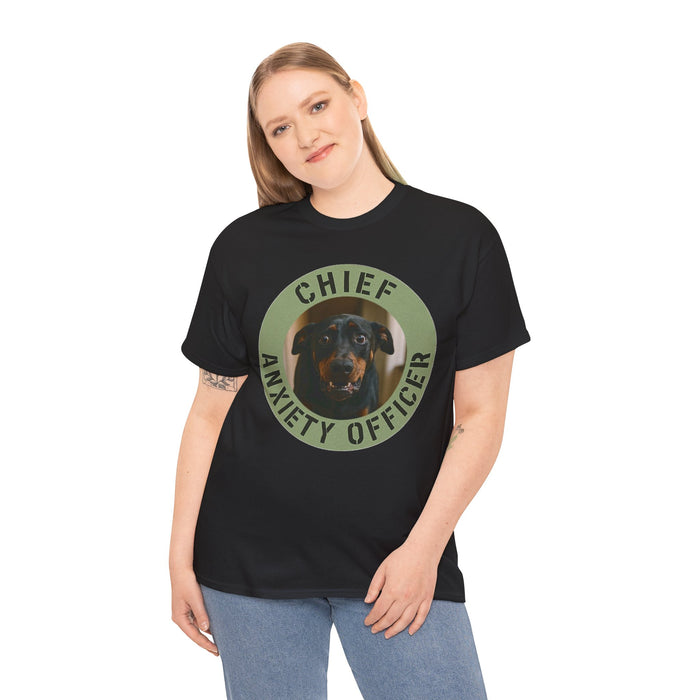 Chief Anxiety Officer T‑Shirt — Funny Dog Graphic Tee