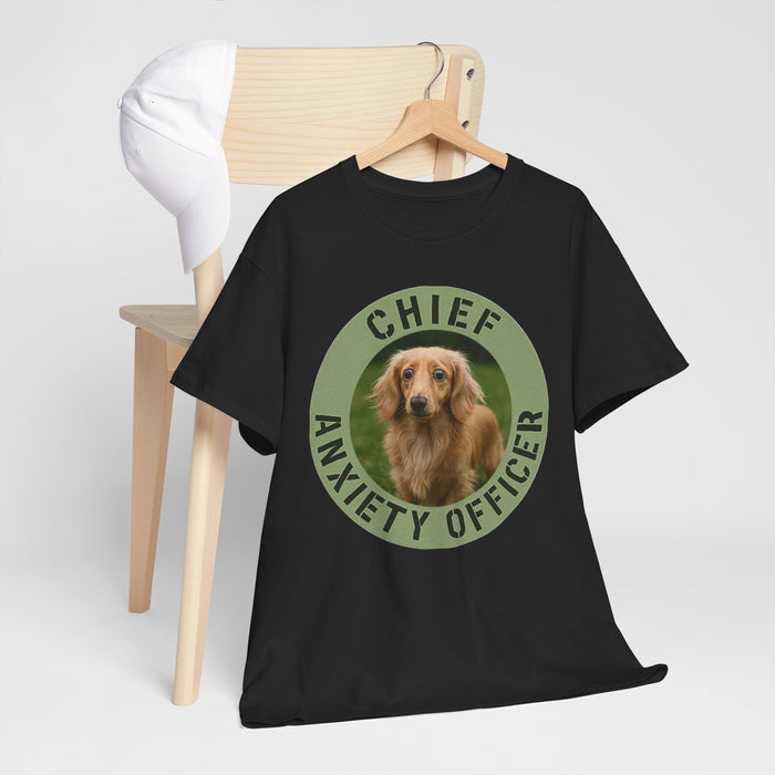 Chief Anxiety Officer T-Shirt — Funny Dog Rescue Tee for Dog Lovers