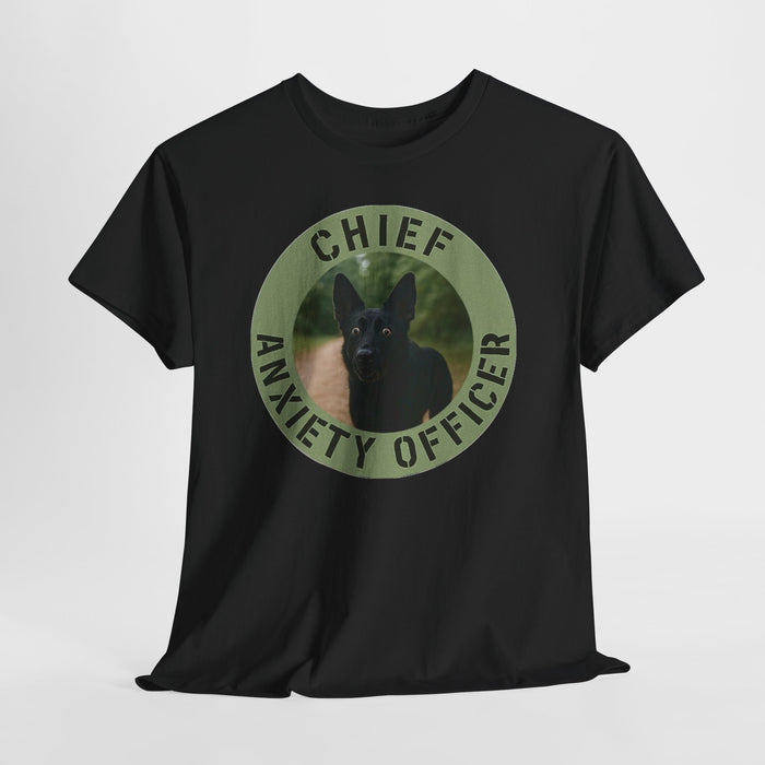 Chief Anxiety Officer Tee — Funny Dog Graphic T-Shirt