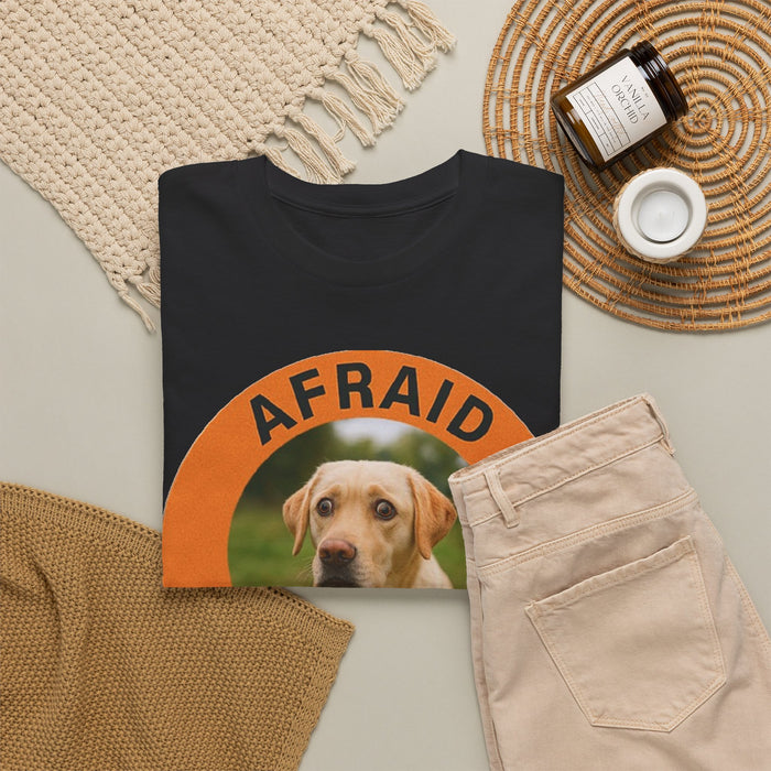 Labrador retriever Afraid But Trying Dog Tee – Cute Motivational Graphic T-Shirt