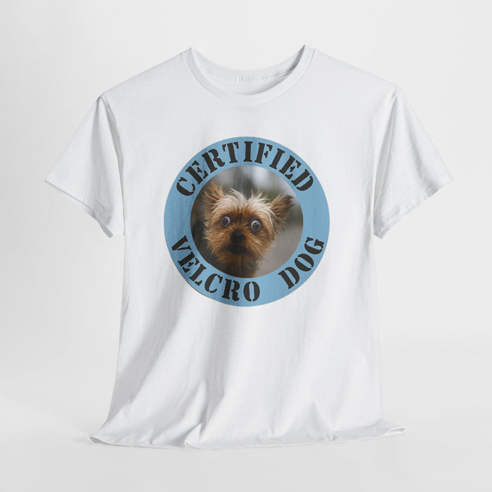 Certified Velcro Dog T‑Shirt — Funny Cute Yorkie Face Tee