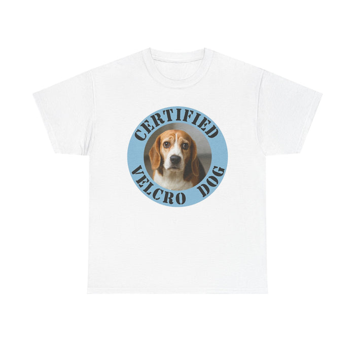 Certified Velcro Dog T‑Shirt — Funny Beagle Pet Lover Tee