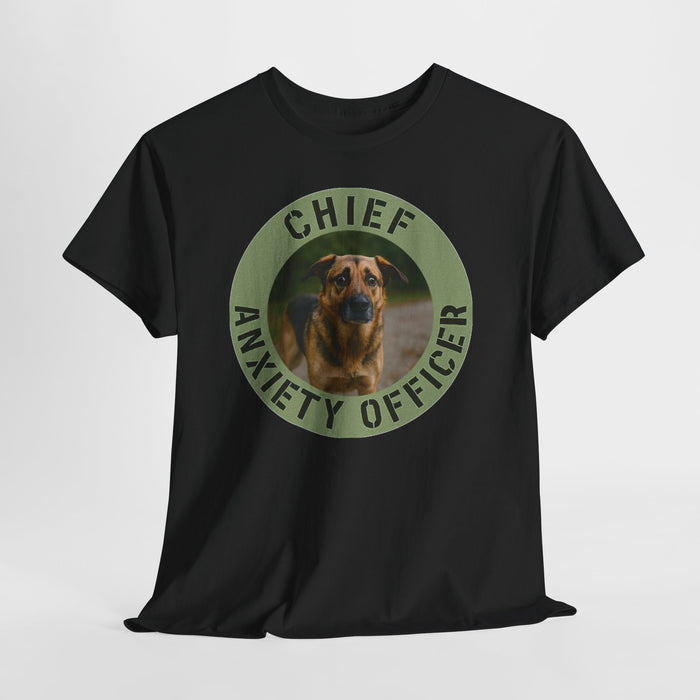 Chief Anxiety Officer Tee — Funny Dog Graphic T‑Shirt