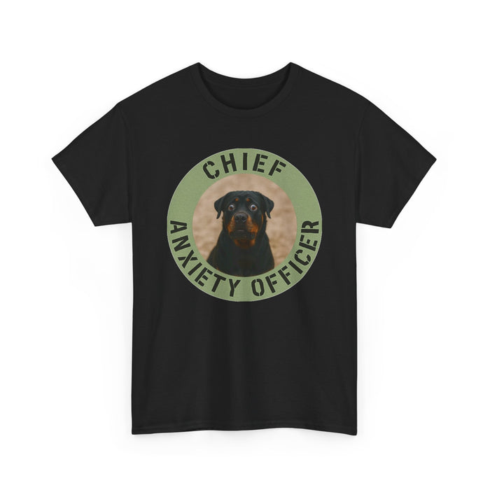 Chief Anxiety Officer Dog T-Shirt – Funny Rottweiler Pet Tee