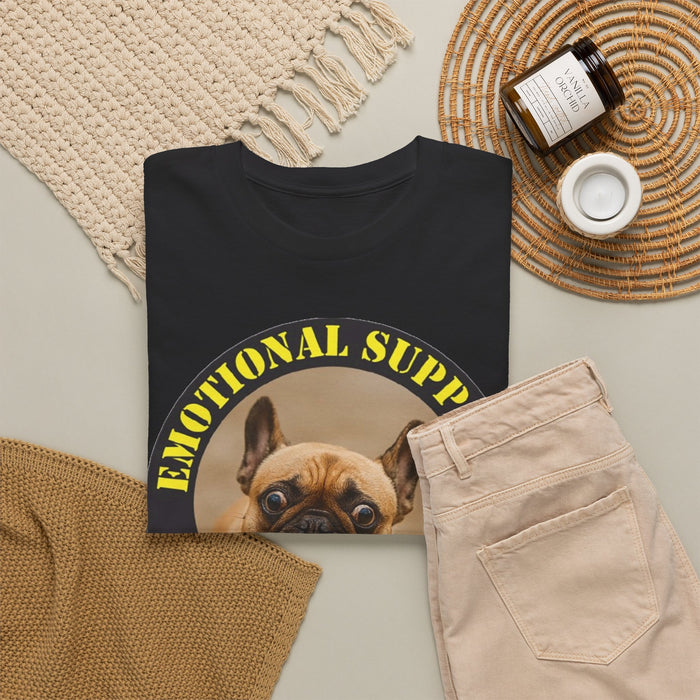 Emotional Support Human Tee — Cute French Bulldog Circle Graphic