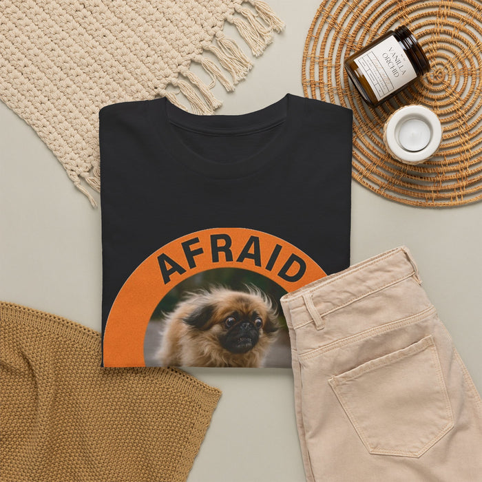 Afraid But Trying Tee — Cute Motivational Puppy Graphic T-Shirt
