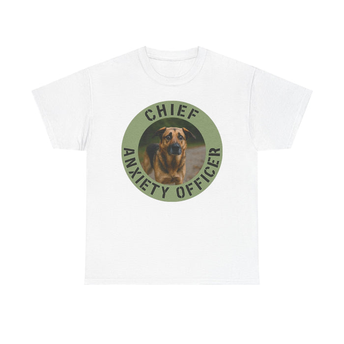 Chief Anxiety Officer Tee — Funny Dog Graphic T‑Shirt