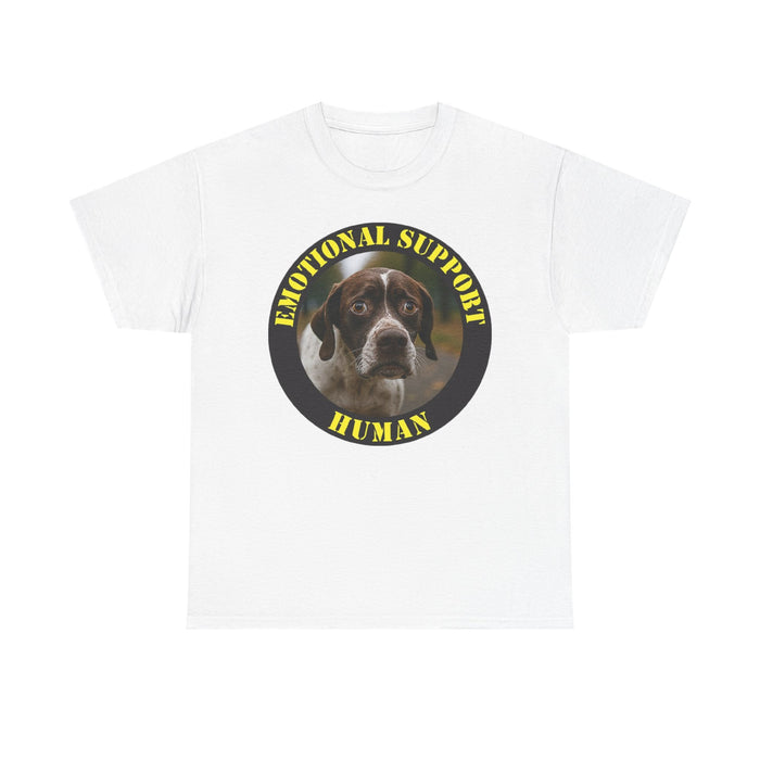 Emotional Support Human T-Shirt – Funny Dog Face Graphic Tee for Pet Lovers