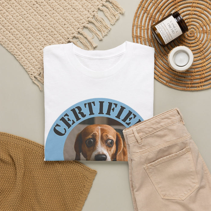 T-Shirt — "Certified Velcro Dog" Cute Beagle Graphic Tee