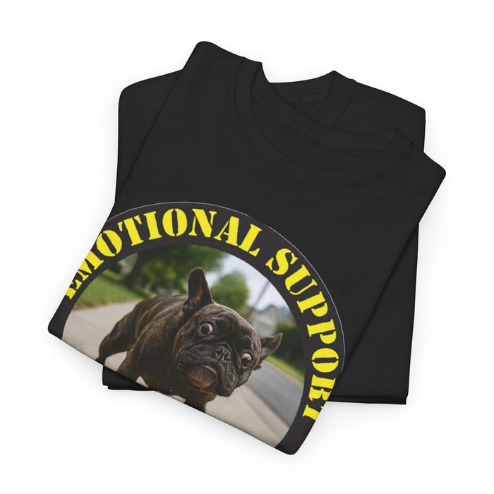 Emotional Support Human T‑Shirt – Funny Pet Rescue Tee with French Bulldog Photo