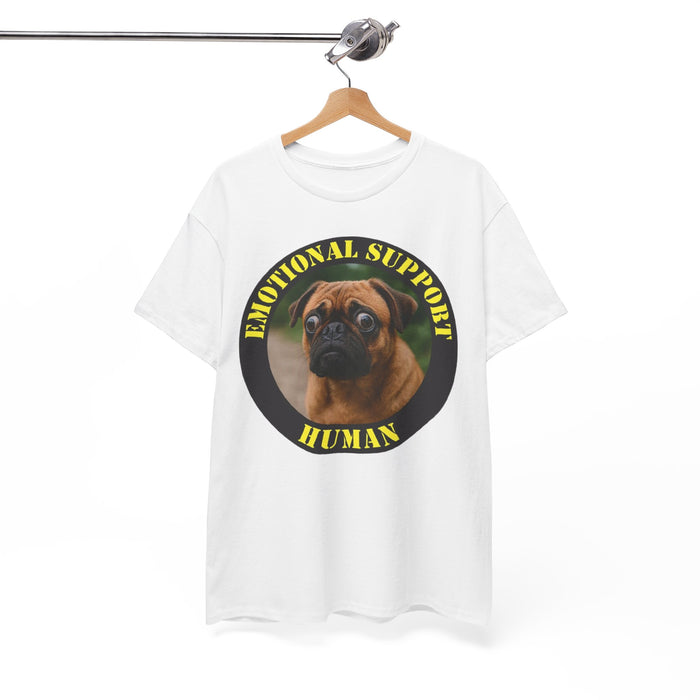Emotional Support Human T-Shirt — Cute Pug Graphic Tee