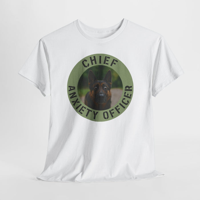 Chief Anxiety Officer T-Shirt — Funny Dog Graphic Tee for Pet Lovers