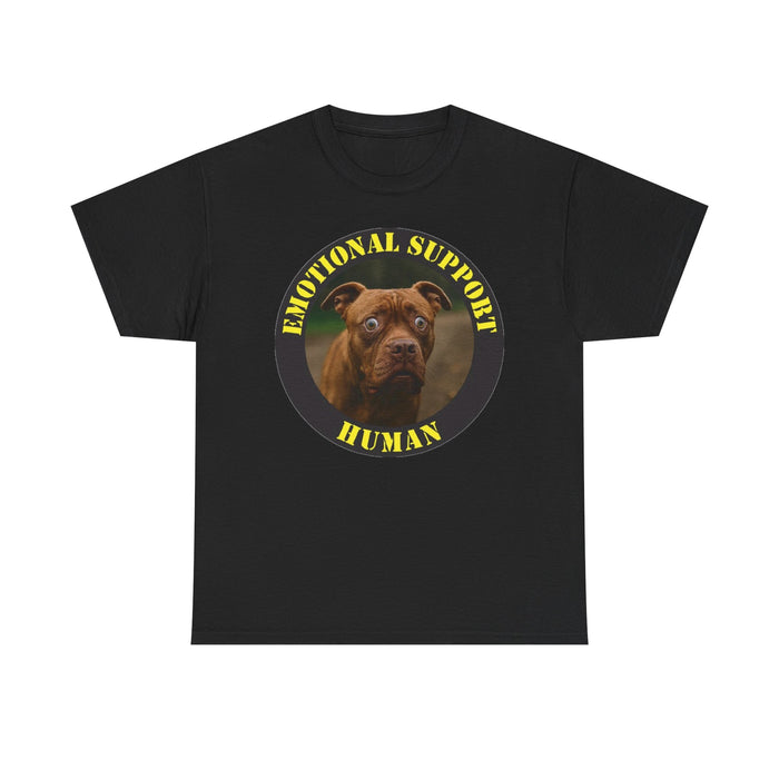 Emotional Support Human T-Shirt — Cute Dog Badge Tee