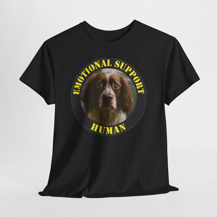 Emotional Support Human Tee — Funny Dog Face Graphic T-Shirt