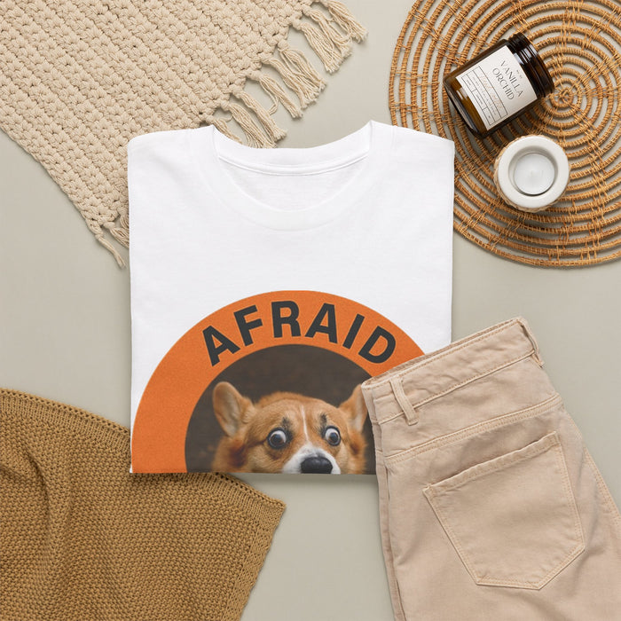 Afraid But Trying Corgi T-Shirt — Cute Motivational Dog Tee