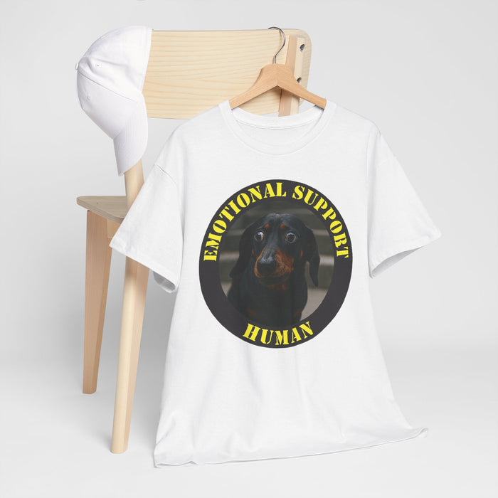 Emotional Support Human T-Shirt — Funny Dog Support Tee for Pet Lovers